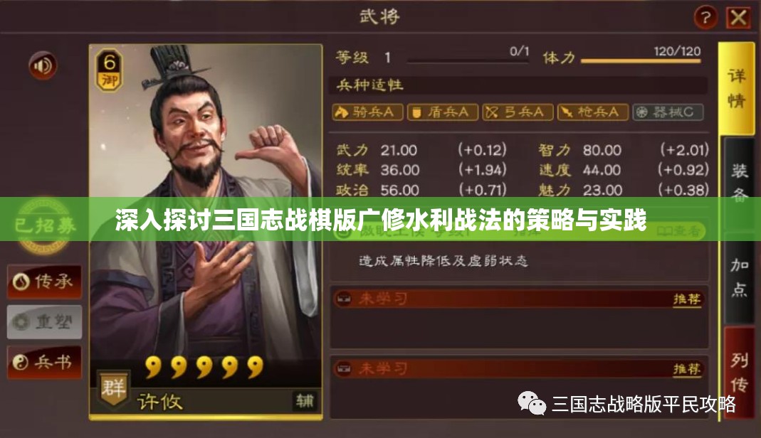 深入探讨三国志战棋版广修水利战法的策略与实践