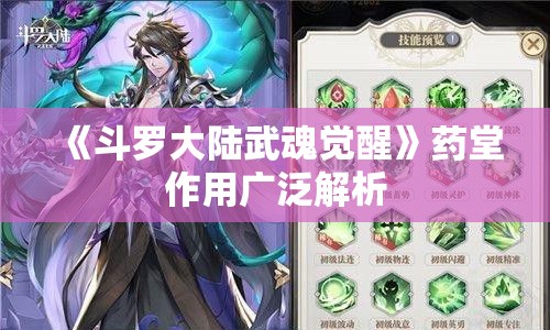 《斗罗大陆武魂觉醒》药堂作用广泛解析